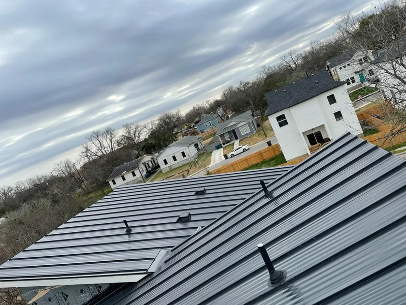 Standing seam metal roof panels with vents for Skylight Repair in Eloy
